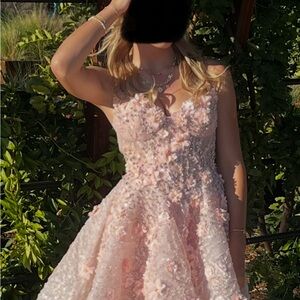 Elegant Pink Floral Dress